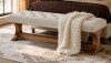 August Grove 55" Upholstered End Of Bed Bench, Solid Wood Tufted Entryway Bench New in Box $499