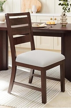 COLAMY Farmhouse Upholstered Wooden Dining Chair New in Box $299