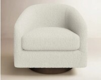 Allmodern Bennett Upholstered Swivel Barrel Chair New in Box $699