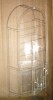 Bayou Breeze 84.25''H Rattan Arched Bookcase With Adjustable Shelf in Caramel New in Box $499 - 2