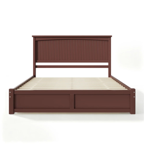 Lark Manor Adainville 50" H Modern Queen Size Solid Wood Bed with 2 Storage Drawers, Espresso, New in Box $399