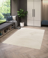 Wade Logan Ayjah Indoor 7'10" x 10' Rectangular Rug, Cream, New $499