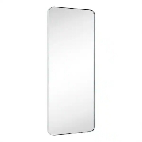 TEHOME Kengston 20" W x 55" H Rectangular Stainless Steel Metal Framed Wall Mounted Bathroom Vanity Mirror in Chrome, New in Box $299