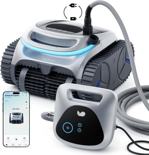BUBLUE C20H Gen2 AI Smart Navigation Robotic Pool Vacuum for Inground Pools, Corded & Cordless Hybrid Pool Cleaner Robot with Smart Navigation, APP, Cleaning Floor/Wall/Shallow for Pool Up to 1615 Sq.Ft, $1,699