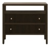 Orient Express Furniture Highland Open Shelf 2-Drawer Nightstand in Brown New in Box $1499