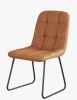 Williston Forge Modern Kitchen Dining Chair, Upholstered Side Chair in Brown New in Box $299