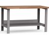 MSC Steel Work Table with Solid Wood Worktop 24" x 48"