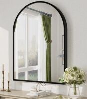 Latitude Run&reg; 32" x 44" Amara Tempered Glass and Aluminum Alloy Framed French Cleat Mounted Wall Mirror New In Box $299
