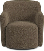 HomePop 360&deg; Barrel Back Swivel Chair, Dark Brown Boucle, New in Box $699