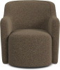 HomePop 360&deg; Barrel Back Swivel Chair, Dark Brown Boucle, New in Box $699