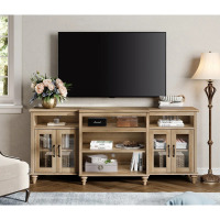Charlton Home Scarlett 69.8'' TV Stand with Storage, Oak, New in Box $599