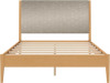 DHP Dacin Wood Bed Frame with Upholstered Headboard, Queen, Beige, Linen, (2 Boxes), New in Box $499