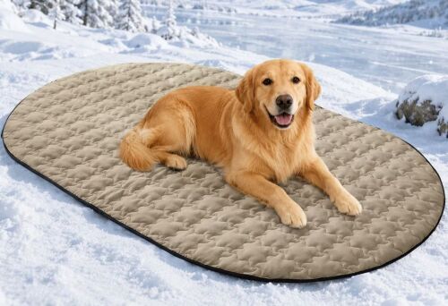 LovMore 36" x 48" Waterproof Dog Cooling Mat, Khaki, Similar to Picture New In Box $79