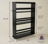 Rebrilliant Lavish Home 3-Tier Slim Rolling Storage Cart, Black New In Box $299