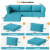 Ebern Designs Wynee 9Pcs Outdoor Cushions Patio Sectional Cushions Replacement Set New In Box $299 - 2