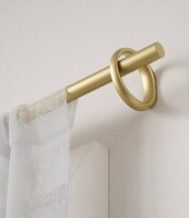 Umbra 42"-120" Ringlet Curtain Rod Gold: Adjustable Steel Rod with Brackets, Single Rod $99