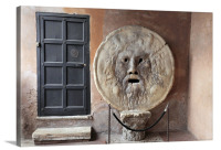 Ebern Designs Blakemore Mouth Of Truth In Rome by - Wrapped Canvas Photograph New In Box $199