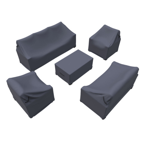 Arlmont & Co. Outdoor Aluminum Conversation Set Group Seating Patio Furniture Covers New In Box $299