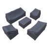 Arlmont & Co. Outdoor Aluminum Conversation Set Group Seating Patio Furniture Covers New In Box $299