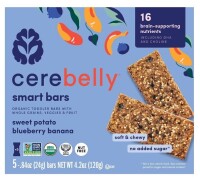 Cerebelly Organic Blueberry Banana Sweet Potato - 4.2oz/5pk
