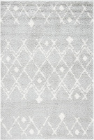 SAFAVIEH Berber Shag Collection Area Rug - 5'1" x 7'6", Light Grey & Cream, Moroccan Design, Non-Shedding & Easy Care, 1.2-inch Thick Ideal for High Traffic Areas in Living Room, Bedroom New $299