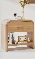 George Oliver Modern Nightstand Wooden Bedside Table With Smooth Rounded Corner Design New In Box $299