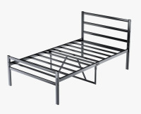 Latitude Run Twin Size Black Metal Platform Bed With Headboard - Stable, No Box Spring Needed, Quiet Nighttime Sleeping New In Box $299