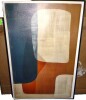 Art Remedy Blue And Cream II Canvas Midcentury Abstract Wall Art by Art Remedy, 46" H x 31" W New In Box 4499 - 2