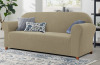 Winston Porter 1-Piece Jacquard Stretch Couch Covers, Polyester Spandex Sofa Slipcovers, Universal Fit Living Room Machine Washable Furniture Protector for Dogs Pets, Non-Slip Sofa Covers for 2 Cushion Couch (Loveseat, Sand) / The Twillery Co. 4 Piece Str
