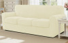 Winston Porter 1-Piece Jacquard Stretch Couch Covers, Polyester Spandex Sofa Slipcovers, Universal Fit Living Room Machine Washable Furniture Protector for Dogs Pets, Non-Slip Sofa Covers for 2 Cushion Couch (Loveseat, Sand) / The Twillery Co. 4 Piece Str - 3