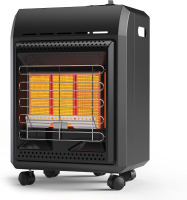 Jocoevol Propane Heater Outdoor Portable 6000 To 18000 BTU Propane Gas Heater Cordless 3 Settings for Patio, With Tip-Over Protection Ultra Quiet Heat Up To 450 Sq.Ft $199