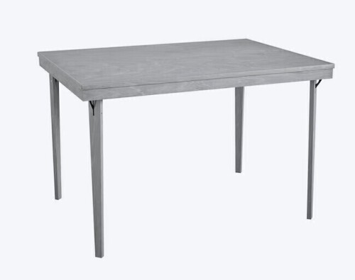 COSCO 3'8" x 2'8" Rectangle Wood Folding Dining Table in Gray Woodgrain, New in Box $399