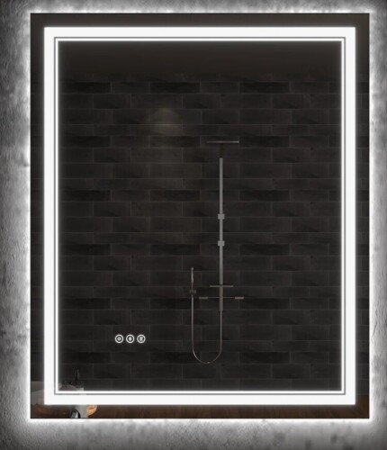 Wrought Studio&trade; Wall Mount Anti-Fog Oversized Frameless Lighted Bathroom Mirror/ LED Bathroom Mirror, 30" x 36" New In Box $399