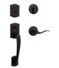 Kwikset Prescott Venetian Bronze Single Cylinder Entry Door Handleset with Tustin Handle Featuring SmartKey Security $299