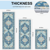 Bungalow Rose Vintage Washable Non-Slip Kitchen Mat & Runner (3-Piece Set) $99