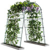 Arlmont & Co. Sohvi 88'' Durable Stainless Steel Garden Arch Trellis, Rust-Proof PE Coating for Climbing Plants $299