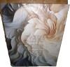 Orren Ellis White and blue feather spiral II - Abstract Geometric Canvas Print Wall Art, 34" x 44" New In Box $299 - 2