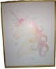 Ebern Designs 29"H x 46"W Sweet Unicorn I-Premium Framed Print -Ready to Hang - No Nails Required - No Nails Required New Shelf Pull $199 - 2