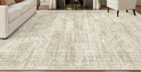 Bungalow Rose 9' x 12' Washable Rug, Distressed Persian Rugs for Living Room, Stain resistant Abstract Area Rug $299