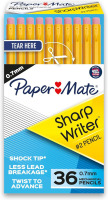 Paper Mate SharpWriter Mechanical Pencils, 0.7 mm #2 Pencil Lead, Yellow, 36 Count / EXPO Dry Erase Markers, Low Odor Ink, Assorted Colors, Chisel Tip, 4 Count - Whiteboard, Calendar, Organization, Essential Supplies for Office, School, Classroom, Teacher