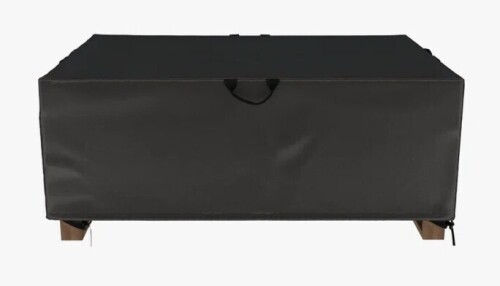 Arlmont & Co. Outdoor Fire Pit Cover, 18'' H X 30'' W X 50'' D / Lynx Round Fire Pit Cover in Black / Assorted $89