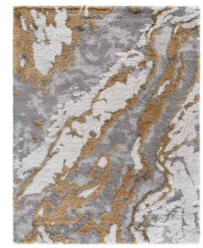 Safavieh Horizon Shag HZN890 Power Loomed Indoor Area Rug - Grey/Gold - 8'x10' $499