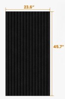 COMFORTHOMI 8 PC X 45.67"L x 23.6"W Acoustic Slat Wall Panels &ndash; 0.95" Thick Waterproof & Soundproof Panels Polyester Fiber Slat for Wall & Ceiling -Black New In Box $299
