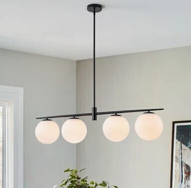 Mercer41 Kaynen 4-Light Dimmable Linear Pendant New In Box $399