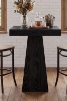 XDYZ 39.96" Height Square Bar Table Small Dining Table With Wood Conical Base New In Box $299