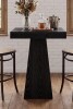 XDYZ 39.96" Height Square Bar Table Small Dining Table With Wood Conical Base New In Box $299