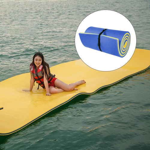Milageto Swim Pool Water Float Mat, Floating Pad Kid Blanket Cushion Floater Toy, Kid Swimming Foam Mat Pool Floating Mattress - 6' x 8'- Blue New $299