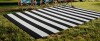 Ebern Designs 5' x 8' Indoor Outdoor Rug Reversible Plastic Straw Waterproof Patio Area Rug, Black & White New In Box $99