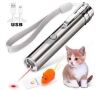 Dialeesi Laser Pointer for Cats USB Rechargeable, Cat Dog Interactive Lazer Toy, Pet Training Exercise Chaser Tool, 3 Mode - Red Light LED Flashlight UV Light with A Squeaky Mouse New Assorted