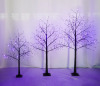 Red Barrel Studio&reg; 3 Pac Halloween Spooky Tree With Purple Lights, 4FT 5FT And 6FT, Lighted Black Tree For Halloween Decoration New In Box $199